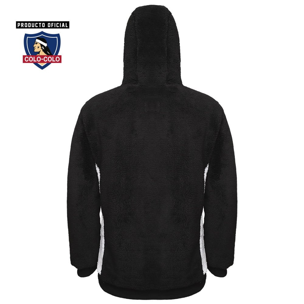 Poleron Urbano Sherpa Negro/Blanco Colo-Colo