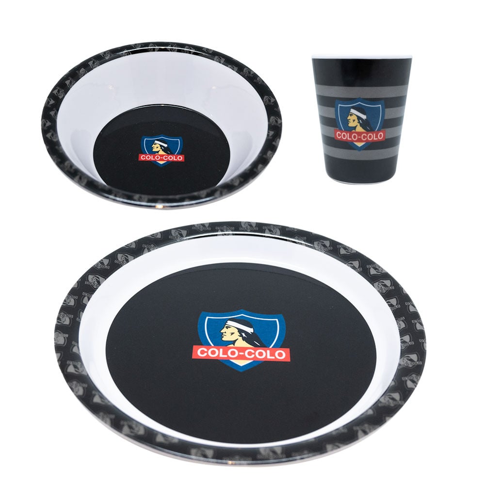 Set desayuno melamina Colo-Colo