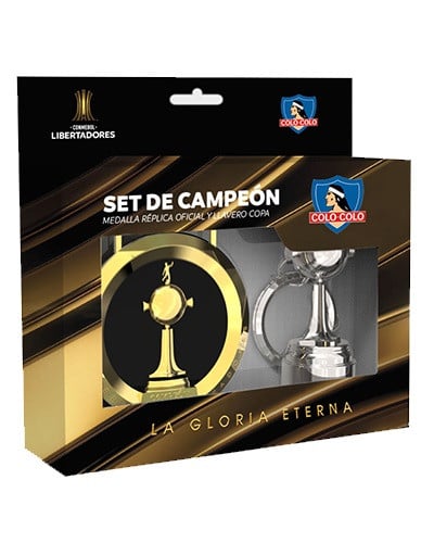 Set Medalla + Llavero Copa Libertadores Colo Colo