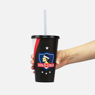 Vaso Plástico Colo Colo logo color